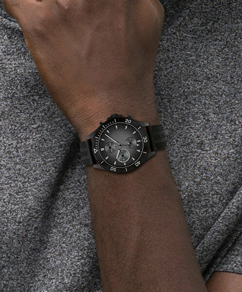 Tommy Hilfiger Black Silicone Multi-function Men's Watch - 1791921